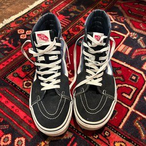 VANS Since 1966 Mens Navy Black High Top Skateboard Shoes